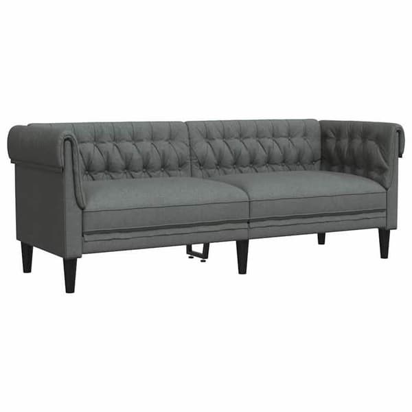 Maison Exclusive - Chesterfield sofa 3 pladser mørkegrå stof