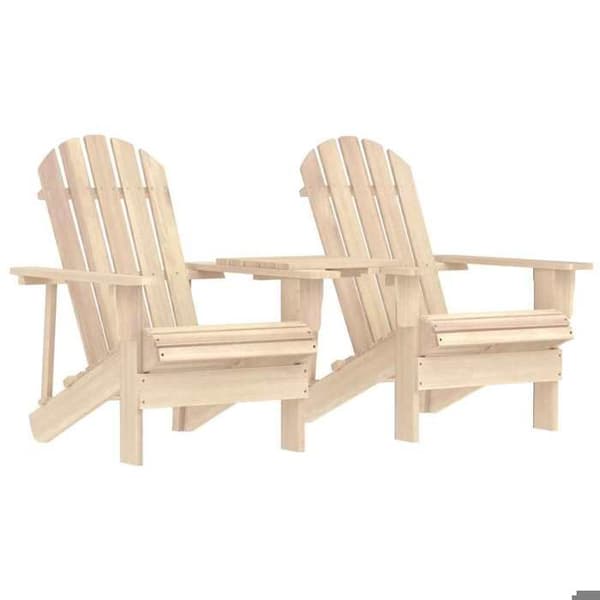 Maison Exclusive - Adirondack havestole med bord i solid fyrretræ