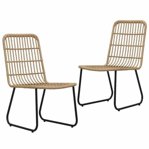 Maison Exclusive - Utomhusmatgrupp 3 delar i flätad resin och glas