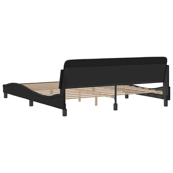 Maison Exclusive - Sängram Dover svart 180x200 cm konstläder