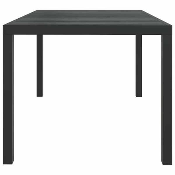 Havemøbel - EKSKLUSIV HUS - 150×90×74 cm - Rektangulær - Aluminium - Modstandsdygtig WPC-overflade Svart