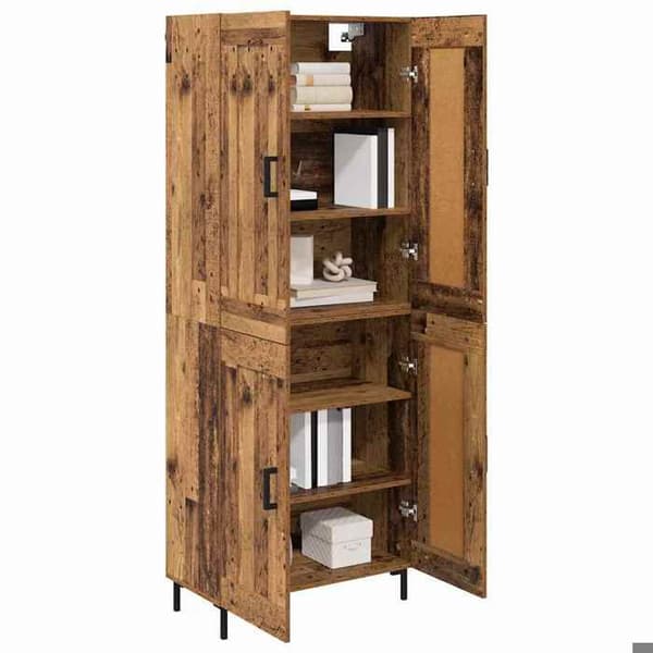 Maison Exclusive - Korkea Kaappi 2 kpl Vanha Puu 69,5 x 34 x 180 cm Ej specificerat
