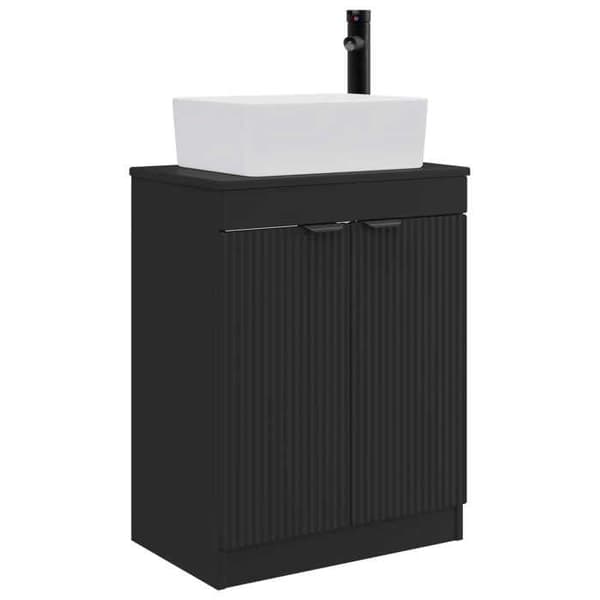 Maison Exclusive - Badeværelsesmøbel med sort vask 54 x 35 x 83 cm