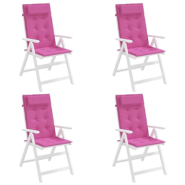 Maison Exclusive - Kuddar för stolar med hög rygg, set om 4, rosa, oxfordtyg