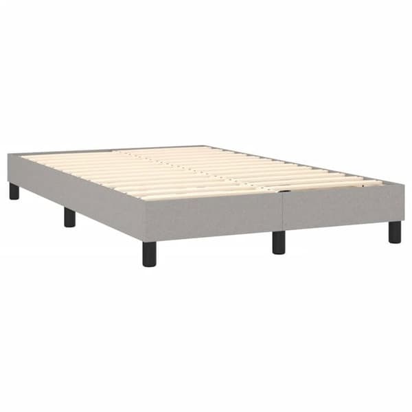Maison Exclusive - Madras med lameller og LED lys, lysegrå 120x190 cm stof