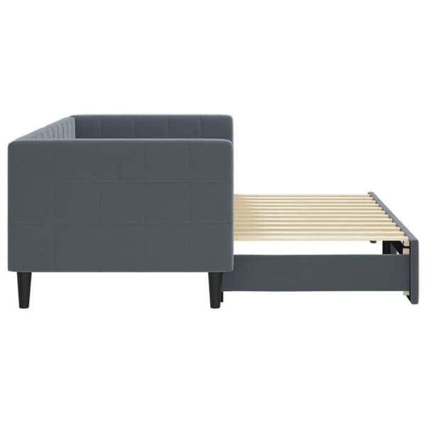 Maison Exclusive - Sovesofa med udtræk uden madras grå mørk 80x200 cm