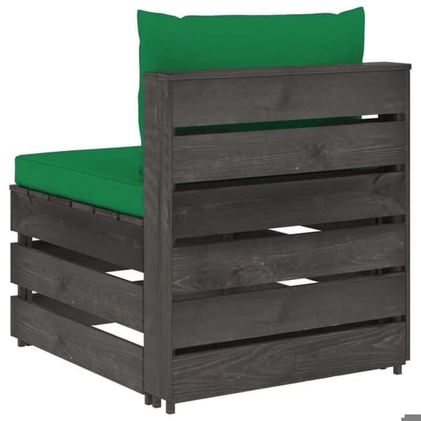 Maison Exclusive - Central sektion sofa med puder, grå imprægneret træ