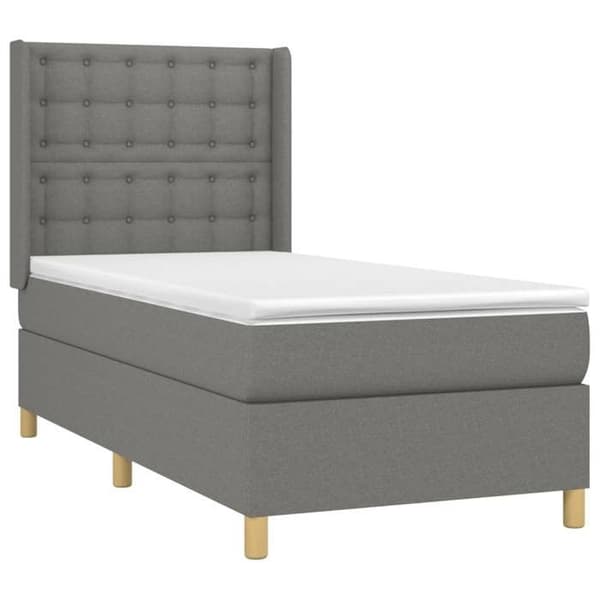 Maison Exclusive - Sängyn sälepohja LED Harmaa 90x190cm Kangas