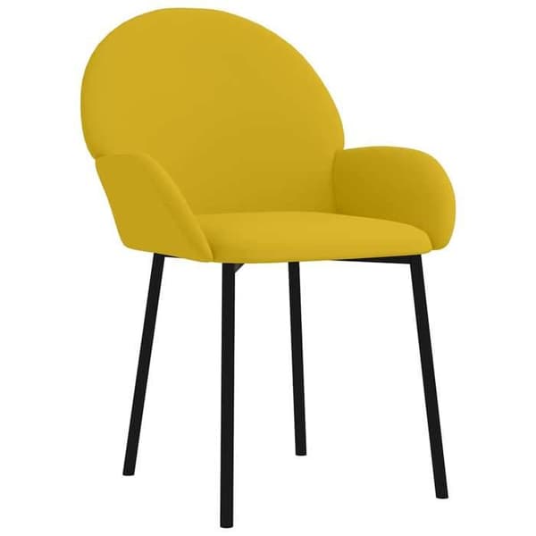 Maison Exclusive - Spisestole sæt af 2 Gul Velour Gul