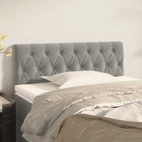 Maison Exclusive - Ljust grått huvudgavel 100x7x78/88 cm Sammet