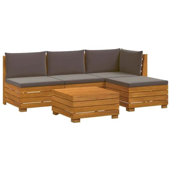 Maison Exclusive - 5 stk. Udendørs Sofa Sæt i Massivt Akacietræ