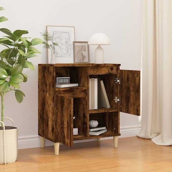 Maison Exclusive - Buffet Røget Eg 60x35x70 cm Ingeniørtræ