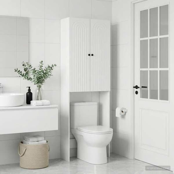 Maison Exclusive - Toalettsskåp ALKMAAR Vit 66 x 25,5 x 190 cm Vit