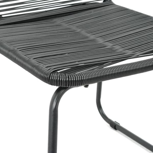 Maison Exclusive - Trädgårdsset 5 delar PVC flätad svart