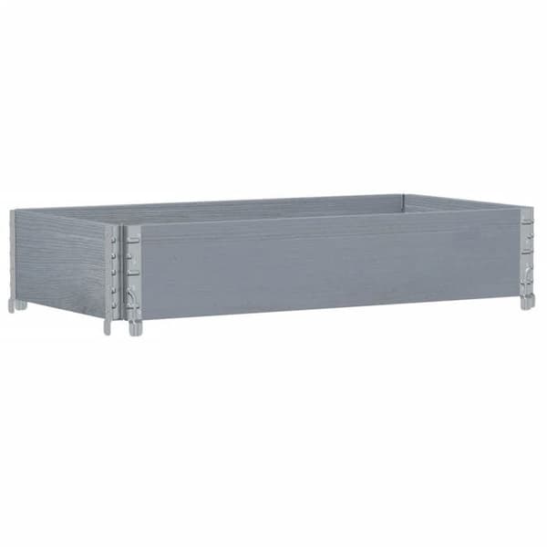 Maison Exclusive - Grå blomlåda 100x50 cm av massivt furu Grå