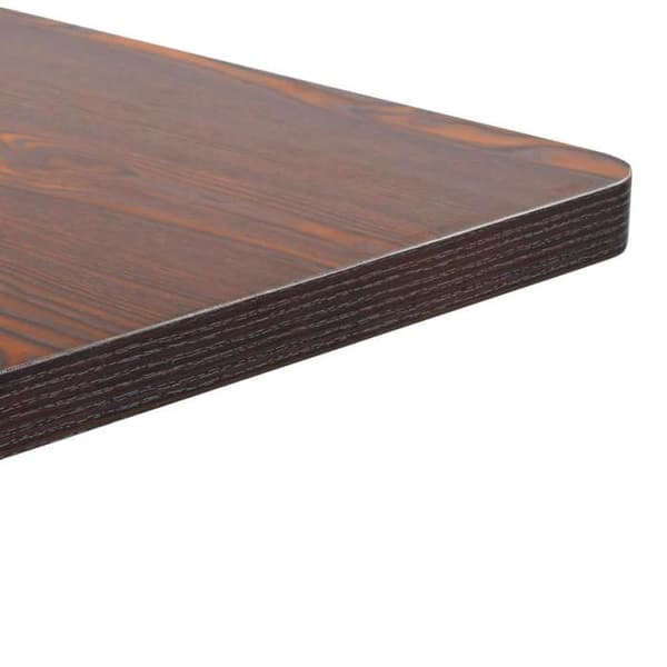 Maison Exclusive - Tummanruskea bistropöytä 60x60 cm MDF