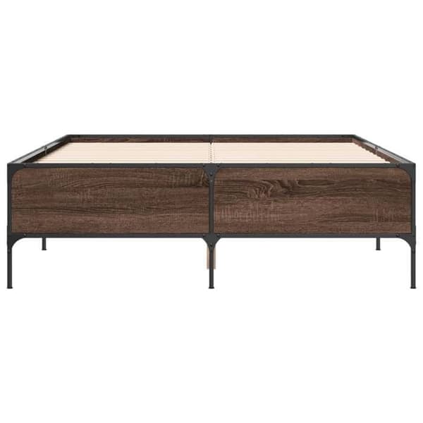 Maison Exclusive - Sengestel uden madras i brunt egetræ 120x200 cm Brun ek