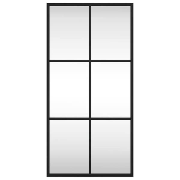Maison Exclusive - Svart väggspegel 30x60 cm rektangulär järn