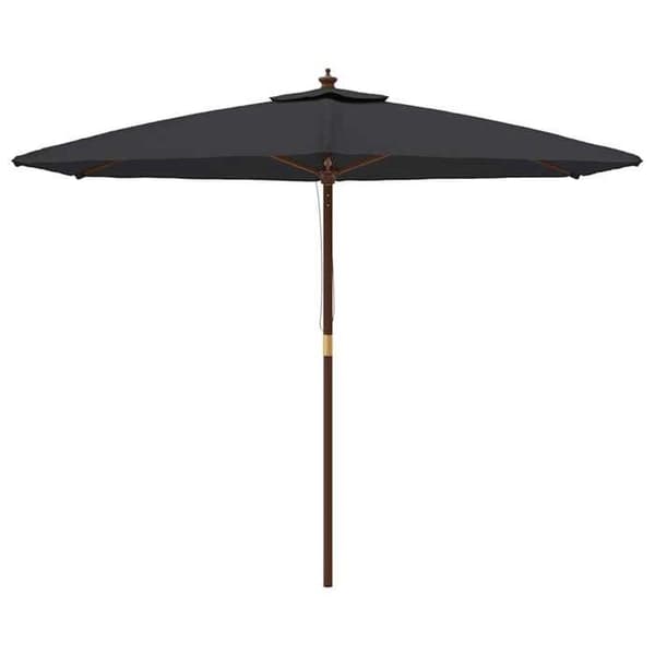 Maison Exclusive - Haveparasol med sort træmast 299x240 cm
