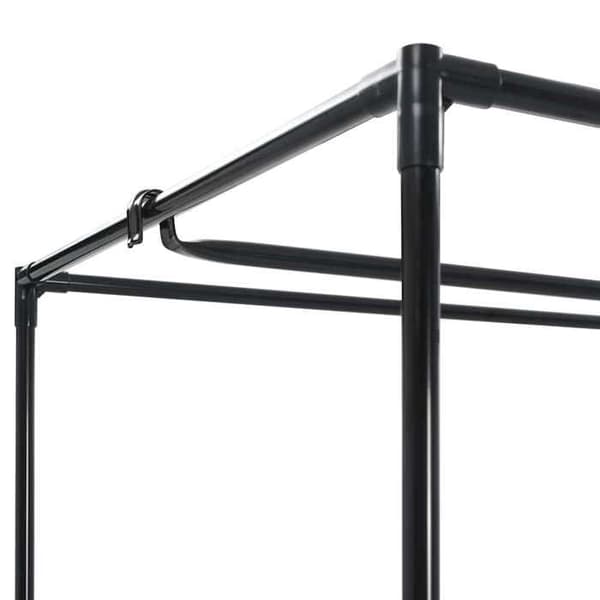 Skåp - Exklusivt Hem - Grå 75x50x160 cm - Metallram - Andningsbar polyesteröverdrag Grå