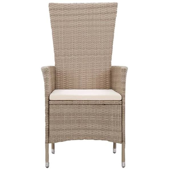Maison Exclusive - Puutarhakalustesarja tyynyillä 3 kpl Beige