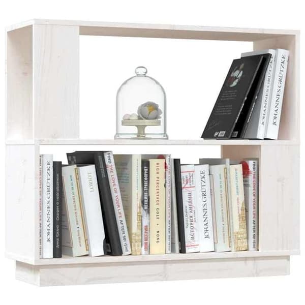 Maison Exclusive - Bibliotek/Rumseparator Hvid 80x25x70 cm Solid fyr