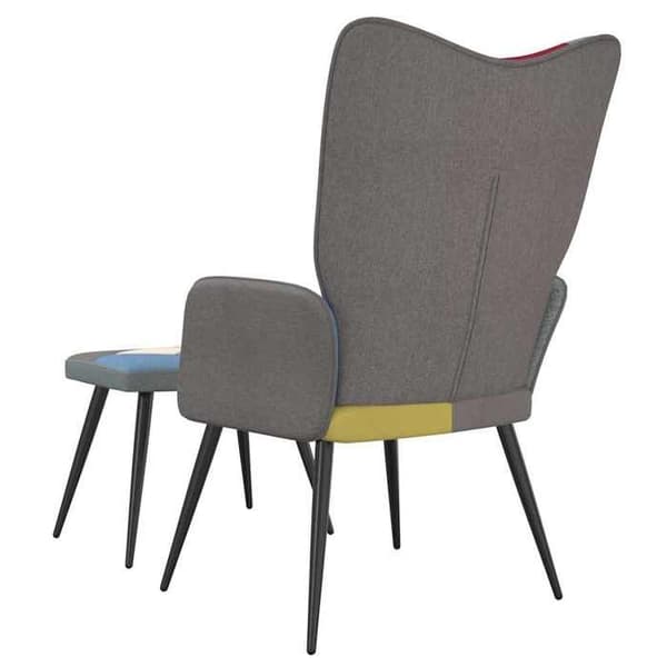 Fåtöljer & Relaxfåtöljer - MAISON EXCLUSIVE - Patchwork - Flerfärgad patchwork - 100% polyester tyg - Med fotstöd Färgglad lapptäckestextil