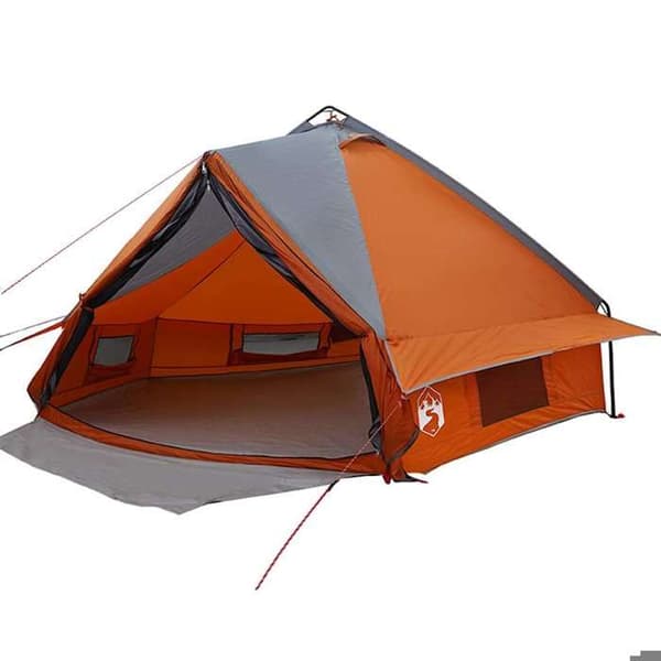 Maison Exclusive - Teepee-tält för 8 personer Grå och orange