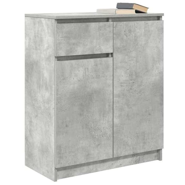 Maison Exclusive - Buffé med grå betonglåda 71x35x84 cm ingenjörsträ