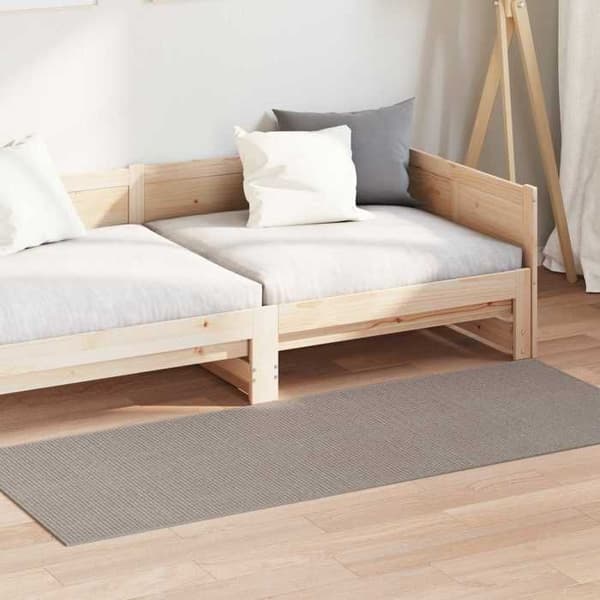 Indendørs tæppe - EKSKLUSIV HUS - LUGO - Taupe - 80 x 150 cm - Antiskrid polyester Mol