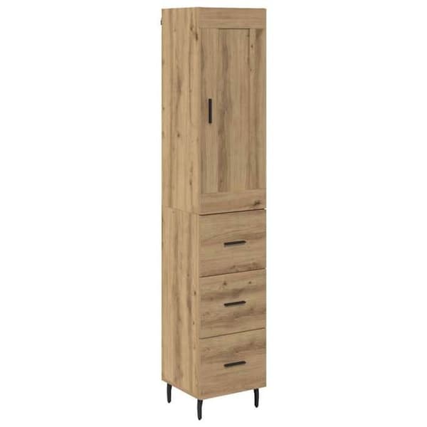 Buffé hög - EXKLUSIVT HUS - Standardmodell - Ingenjörsträ - Metallben - Satinfinish