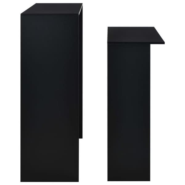 Maison Exclusive - Barbord med 2 bordplader Sort 130 x 40 x 120 cm