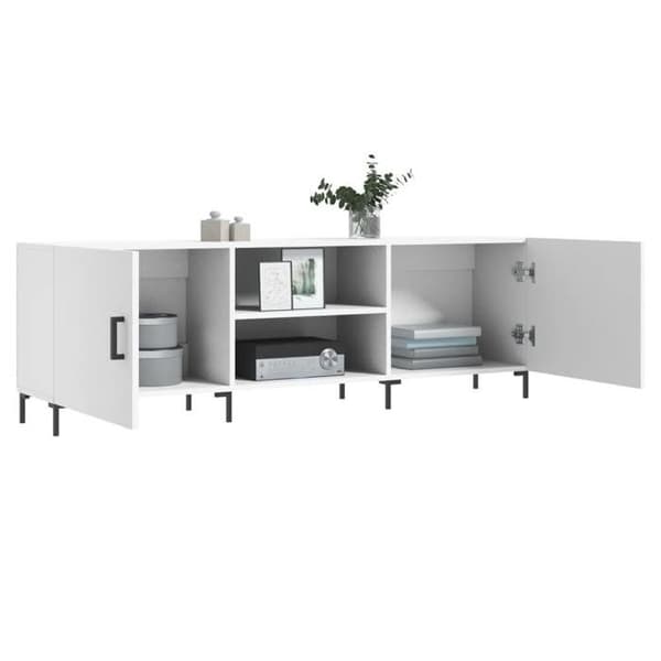 Maison Exclusive - TV-möbel vit 150x30x50 cm ingenjörsträ