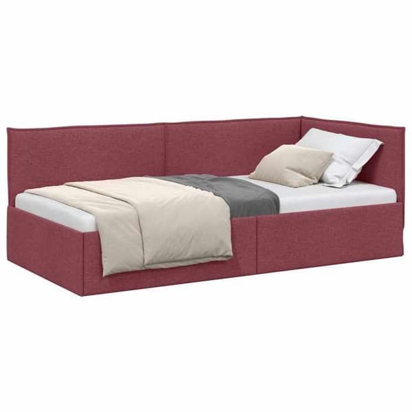Maison Exclusive - Hörnsängram Bordeaux 80 x 200 cm tyg