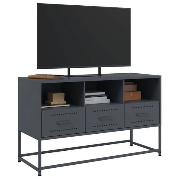 Maison Exclusive - TV-möbel antracit 100,5x39x60,5 cm stål