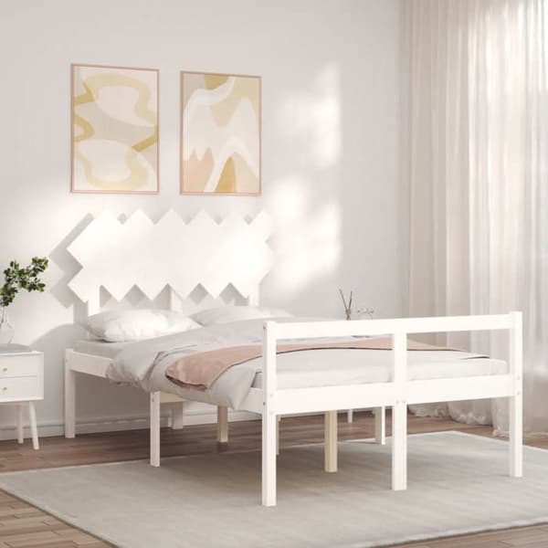 Lit - Maison Exclusive - Vit - Massivt trä - Sitt höjd 45 cm Vit