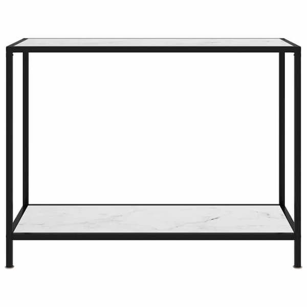 Maison Exclusive - Konsolbord Vit 100x35x75 cm Härdat glas