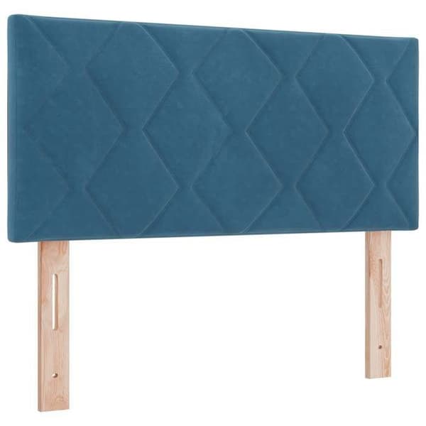 Maison Exclusive - Boxspring säng med mörkblå madrass 90 x 200 cm Sammet