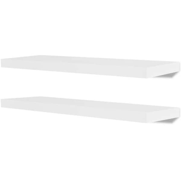 Maison Exclusive - Seinähyllyt 4 kpl Valkoinen 80 cm Matt vit