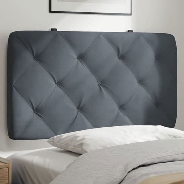 Maison Exclusive - Mörkgrå sänggavelkudde 80 cm i sammet mörkgrå