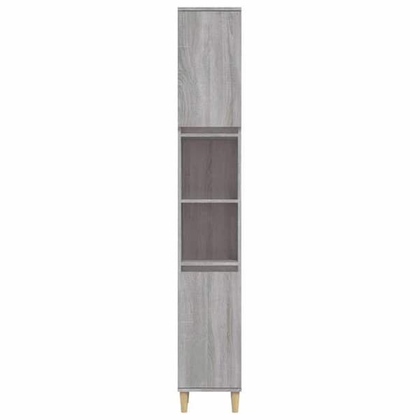 Maison Exclusive - Badeværelsesskab sonoma grå 30x30x190 cm ingeniørtræ