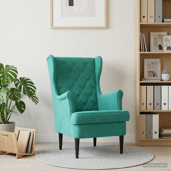 Maison Exclusive - Turkos Sammet Fåtölj