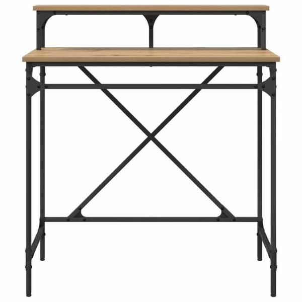 Maison Exclusive - Håndlavet egetræskontor 80 x 50 x 90 cm Ingeniørtræ
