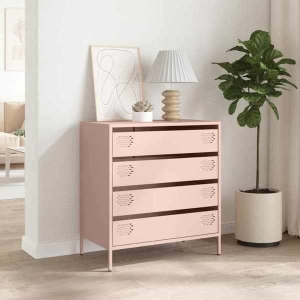 Maison Exclusive - Buffet rosa 68x39x73,5 cm koldvalset stål