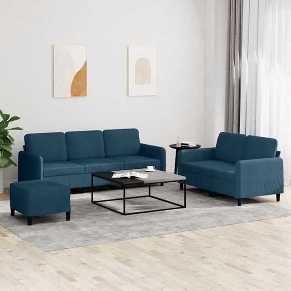 Maison Exclusive - Sæt af 3 sofaer i blå velour