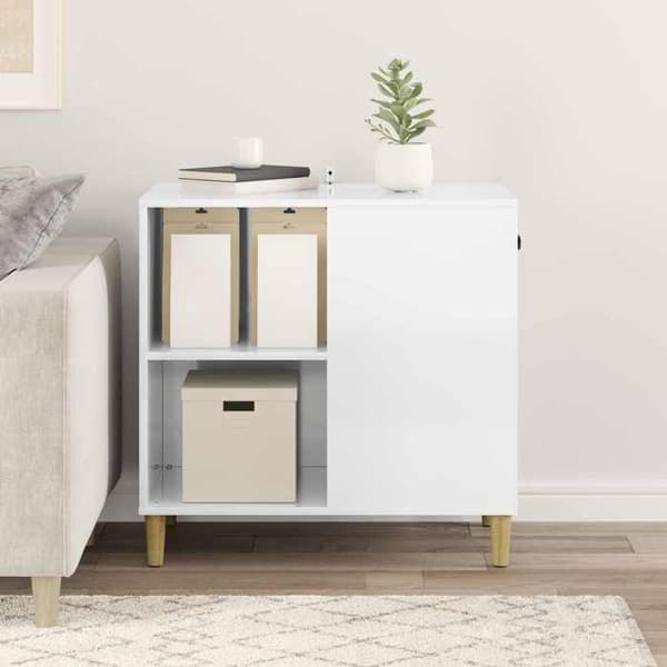 Exklusivt hus - Hus för katt Vit Glänsande 72 x 42,5 x 70 cm