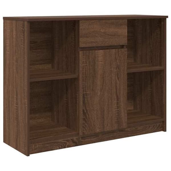 Maison Exclusive - Buffé med låda i brun ek 101x35x76 cm ingenjörsträ