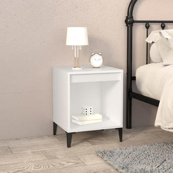 Maison Exclusive - Natborde 2 stk Hvid 40x35x50 cm Vit