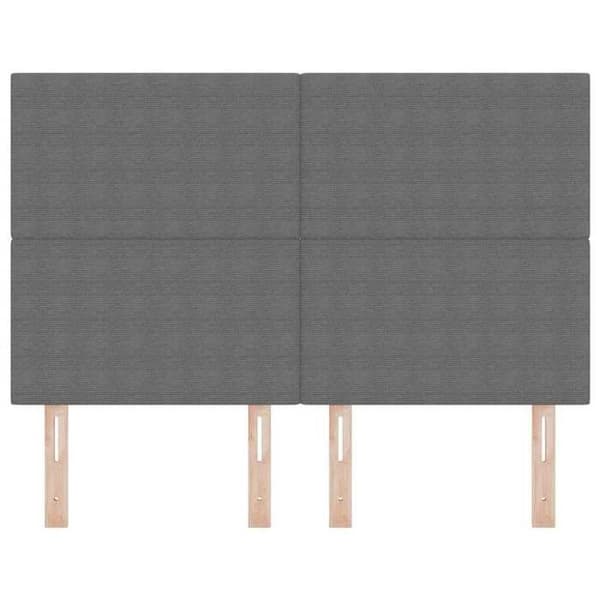 Maison Exclusive - LED Hovedgærde Lys Grå 144 cm Stof i Fløjl
