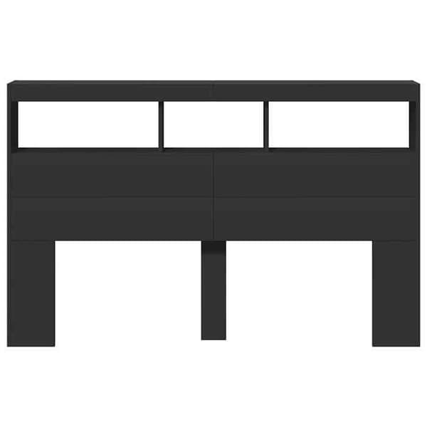 Maison Exclusive - Senghovedgærde med LED sort 160x17x102 cm